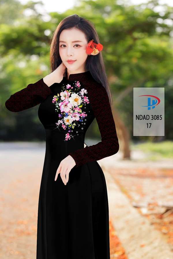 Vải Áo Dài Hoa In 3D Vừa Ra AD NDAD3085 71 Vải Áo Dài Hoa In 3D Vừa Ra AD NDAD3085