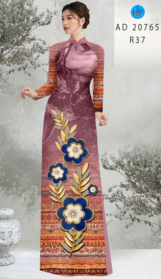 Vải Áo Dài Hoa In 3D Độc Đáo AD 20765 41 Vải Áo Dài Hoa In 3D Độc Đáo AD 20765