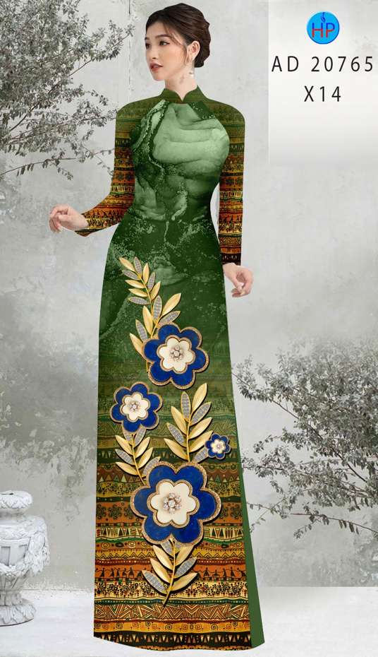 Vải Áo Dài Hoa In 3D Độc Đáo AD 20765 39 Vải Áo Dài Hoa In 3D Độc Đáo AD 20765