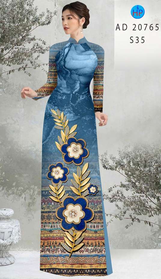 Vải Áo Dài Hoa In 3D Độc Đáo AD 20765 43 Vải Áo Dài Hoa In 3D Độc Đáo AD 20765