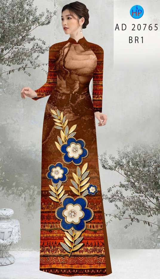 Vải Áo Dài Hoa In 3D Độc Đáo AD 20765 47 Vải Áo Dài Hoa In 3D Độc Đáo AD 20765