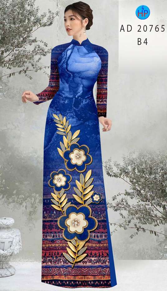 Vải Áo Dài Hoa In 3D Độc Đáo AD 20765 46 Vải Áo Dài Hoa In 3D Độc Đáo AD 20765