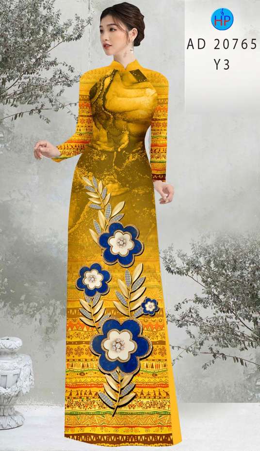 Vải Áo Dài Hoa In 3D Độc Đáo AD 20765 49 Vải Áo Dài Hoa In 3D Độc Đáo AD 20765