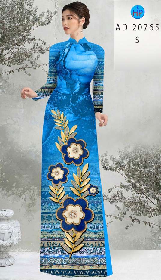 Vải Áo Dài Hoa In 3D Độc Đáo AD 20765 52 Vải Áo Dài Hoa In 3D Độc Đáo AD 20765