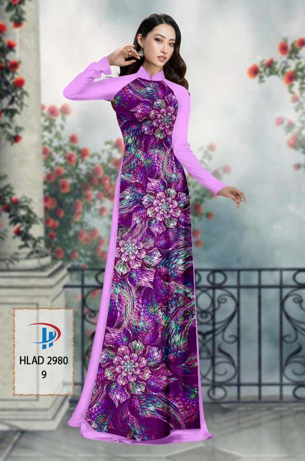 Vải Áo Dài Hoa Văn Thiết Kế 2021 AD HLAD2980 40 Vải Áo Dài Hoa Văn Thiết Kế 2021 AD HLAD2980