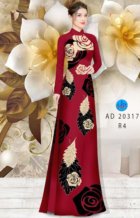 Vải Áo Dài Hoa Hồng Mới Ra AD 20317 43 Vải Áo Dài Hoa Hồng Mới Ra AD 20317