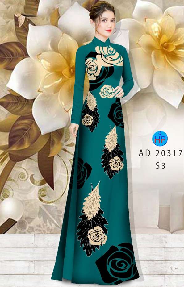 Vải Áo Dài Hoa Hồng Mới Ra AD 20317 44 Vải Áo Dài Hoa Hồng Mới Ra AD 20317