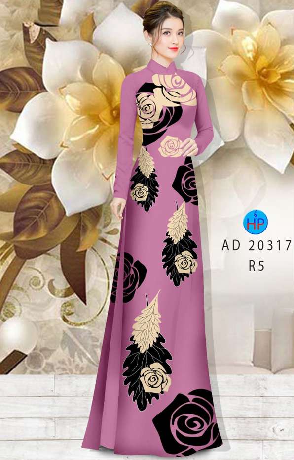 Vải Áo Dài Hoa Hồng Mới Ra AD 20317 46 Vải Áo Dài Hoa Hồng Mới Ra AD 20317