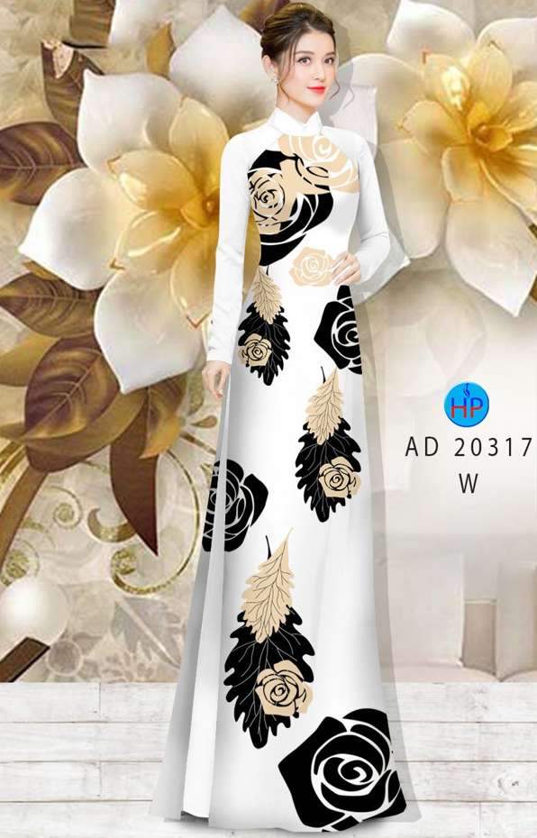 Vải Áo Dài Hoa Hồng Mới Ra AD 20317 49 Vải Áo Dài Hoa Hồng Mới Ra AD 20317