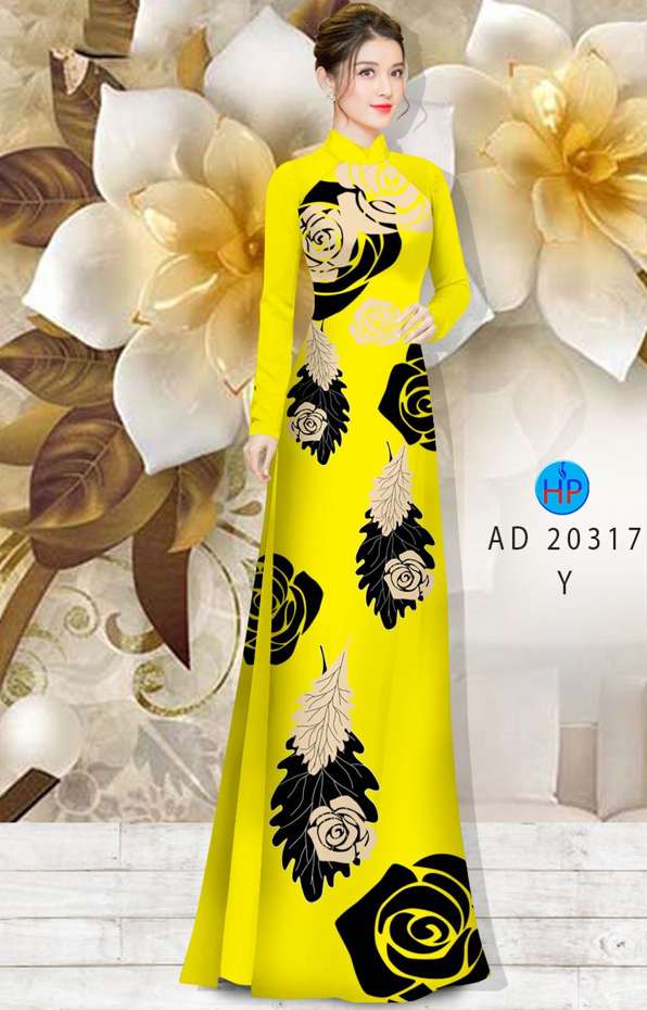 Vải Áo Dài Hoa Hồng Mới Ra AD 20317 50 Vải Áo Dài Hoa Hồng Mới Ra AD 20317