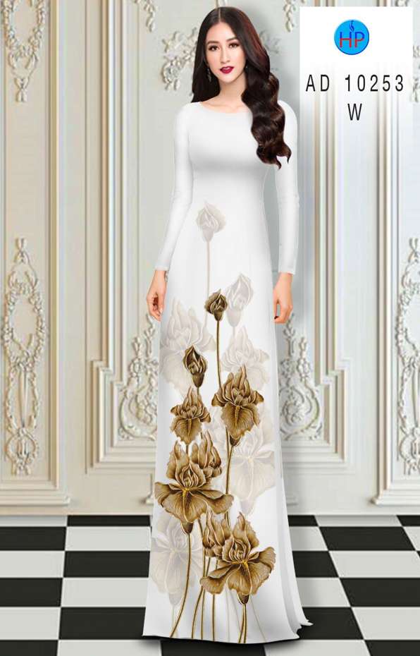 Vải Áo Dài Hoa In 3D Vừa Ra AD 10253 38 Vải Áo Dài Hoa In 3D Vừa Ra AD 10253