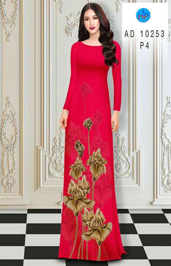 Vải Áo Dài Hoa In 3D Vừa Ra AD 10253 44 Vải Áo Dài Hoa In 3D Vừa Ra AD 10253