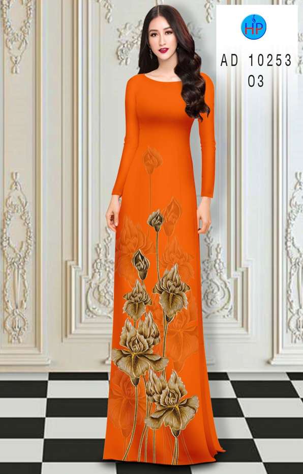 Vải Áo Dài Hoa In 3D Vừa Ra AD 10253 45 Vải Áo Dài Hoa In 3D Vừa Ra AD 10253