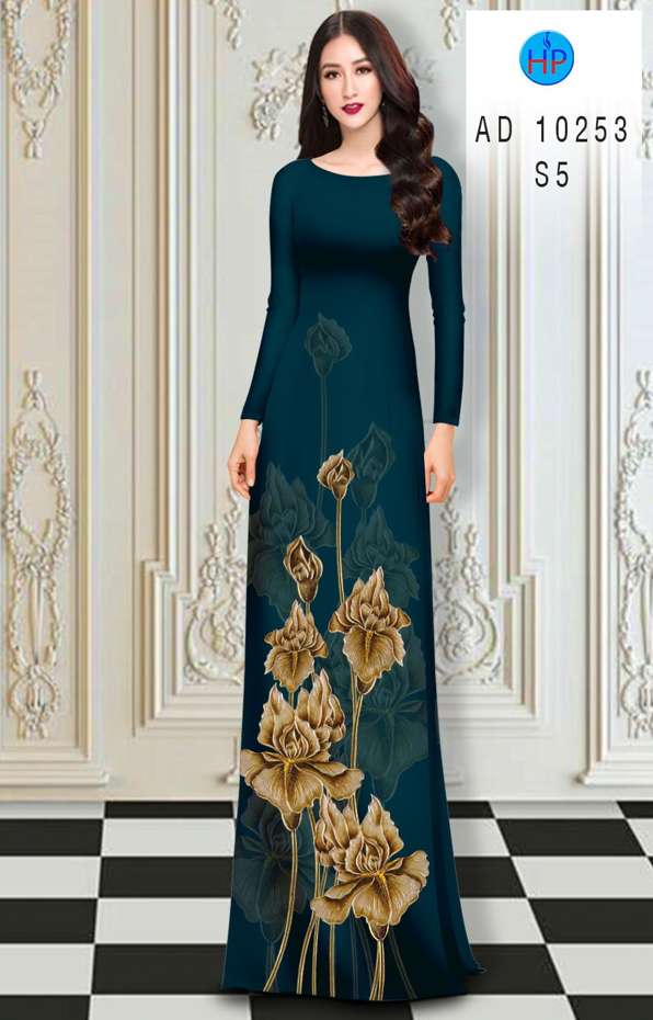 Vải Áo Dài Hoa In 3D Vừa Ra AD 10253 47 Vải Áo Dài Hoa In 3D Vừa Ra AD 10253