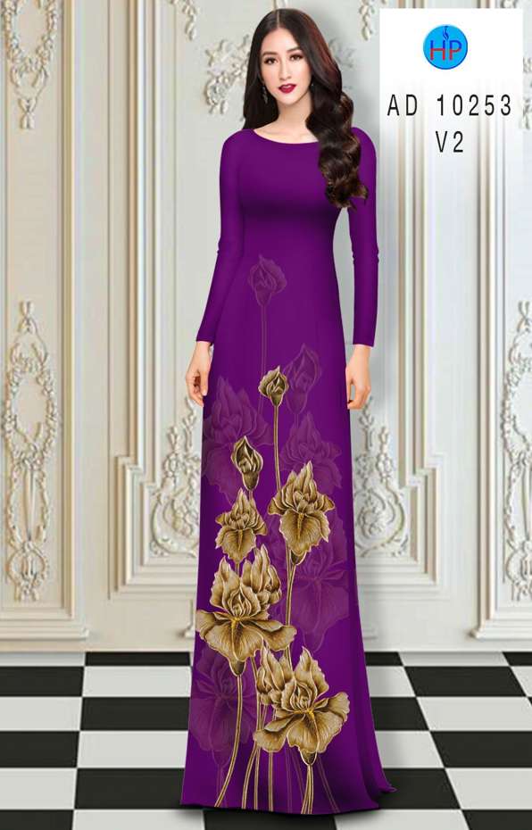 Vải Áo Dài Hoa In 3D Vừa Ra AD 10253 50 Vải Áo Dài Hoa In 3D Vừa Ra AD 10253