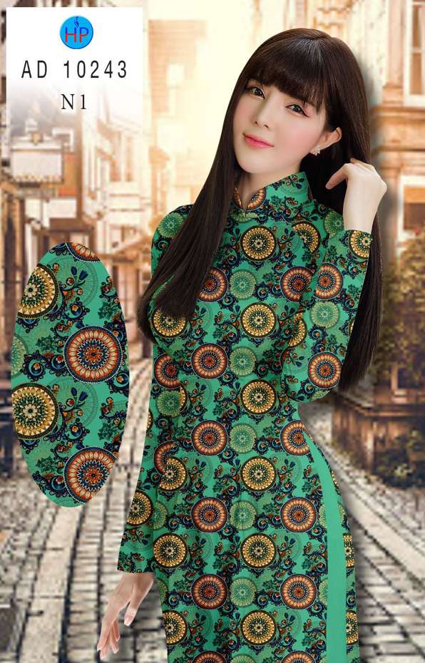 Vải Áo Dài Hoa Văn Kiểu Mới AD 10243 45 Vải Áo Dài Hoa Văn Kiểu Mới AD 10243