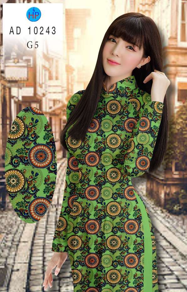 Vải Áo Dài Hoa Văn Kiểu Mới AD 10243 43 Vải Áo Dài Hoa Văn Kiểu Mới AD 10243