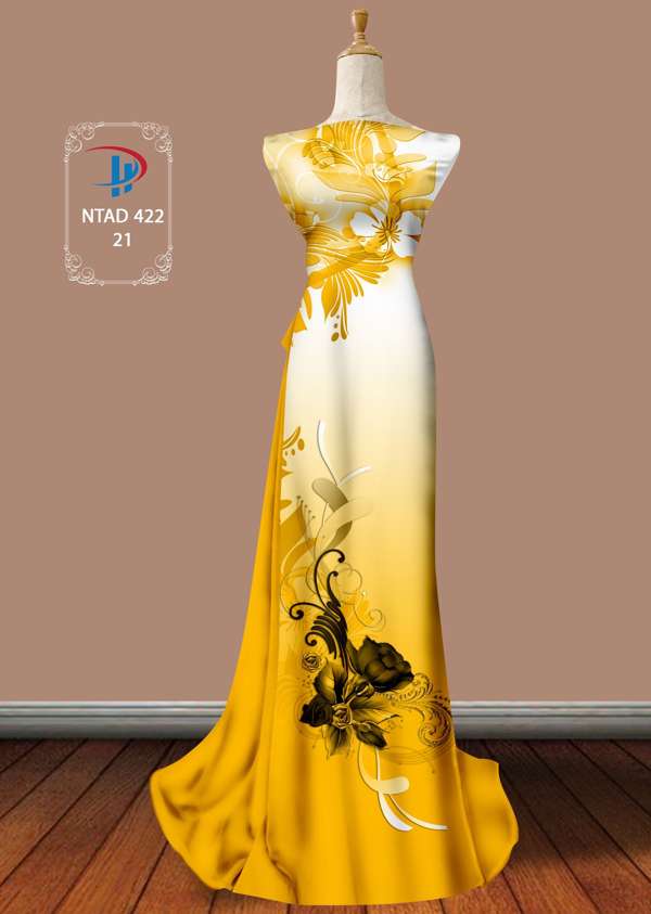 Vải Áo Dài Hoa Hồng Thiết Kế 2021 AD NTAD422 53 Vải Áo Dài Hoa Hồng Thiết Kế 2021 AD NTAD422