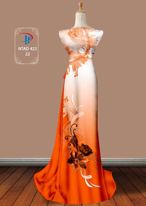 Vải Áo Dài Hoa Hồng Thiết Kế 2021 AD NTAD422 54 Vải Áo Dài Hoa Hồng Thiết Kế 2021 AD NTAD422