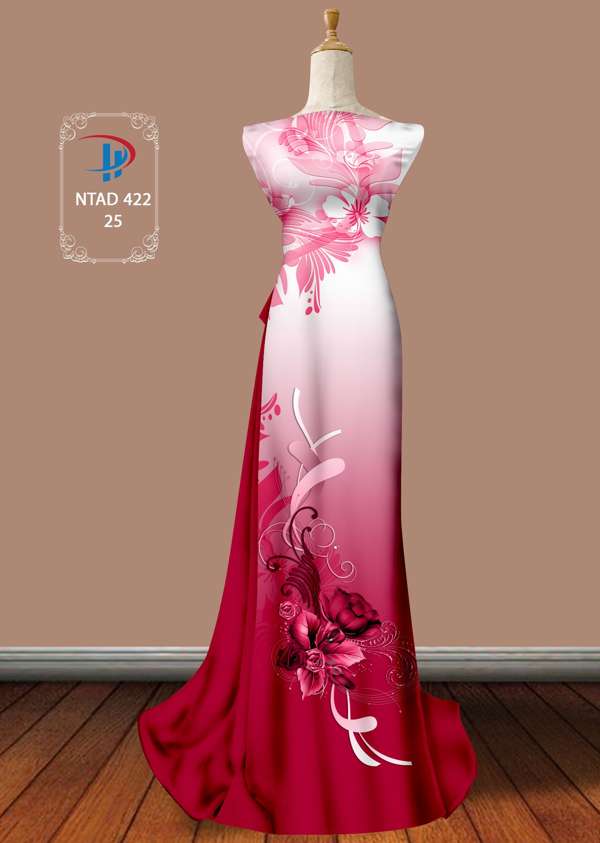 Vải Áo Dài Hoa Hồng Thiết Kế 2021 AD NTAD422 57 Vải Áo Dài Hoa Hồng Thiết Kế 2021 AD NTAD422