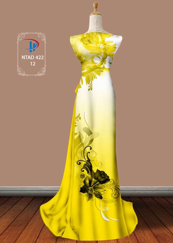 Vải Áo Dài Hoa Hồng Thiết Kế 2021 AD NTAD422 68 Vải Áo Dài Hoa Hồng Thiết Kế 2021 AD NTAD422