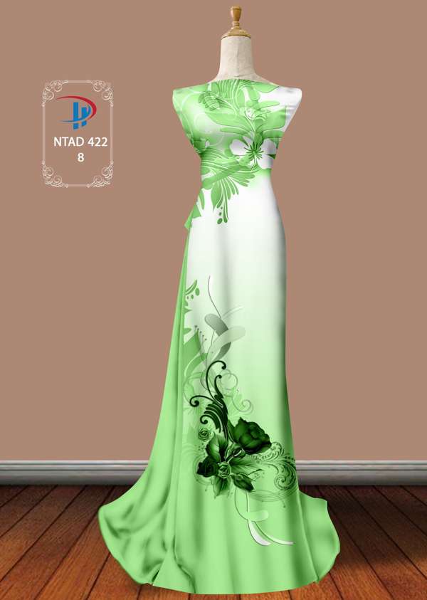 Vải Áo Dài Hoa Hồng Thiết Kế 2021 AD NTAD422 66 Vải Áo Dài Hoa Hồng Thiết Kế 2021 AD NTAD422