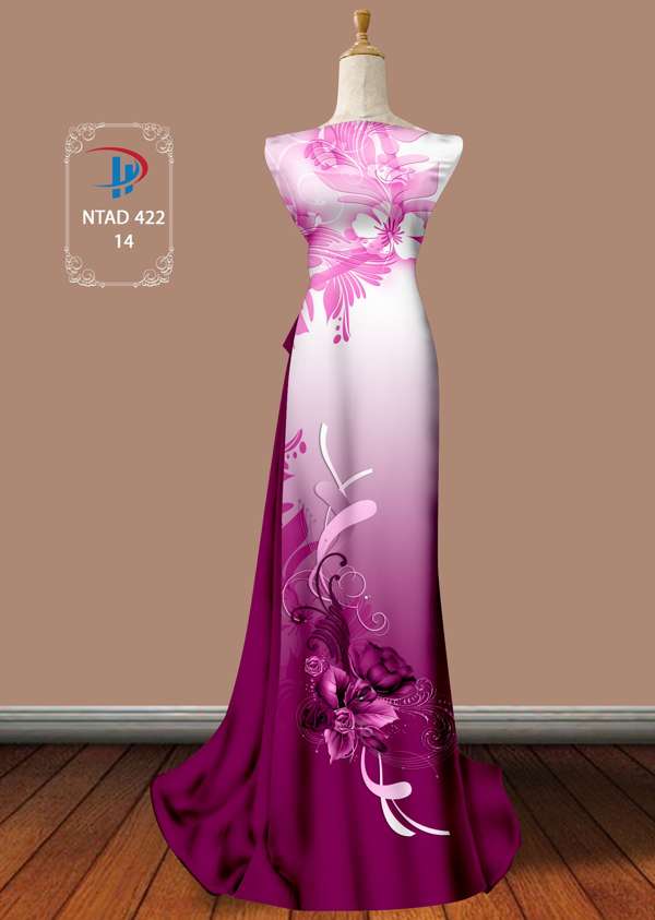 Vải Áo Dài Hoa Hồng Thiết Kế 2021 AD NTAD422 70 Vải Áo Dài Hoa Hồng Thiết Kế 2021 AD NTAD422