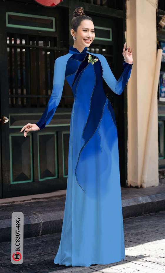 Vải Áo Dài Hoa Văn Thiết Kế 2021 AD KC8307 41 Vải Áo Dài Hoa Văn Thiết Kế 2021 AD KC8307