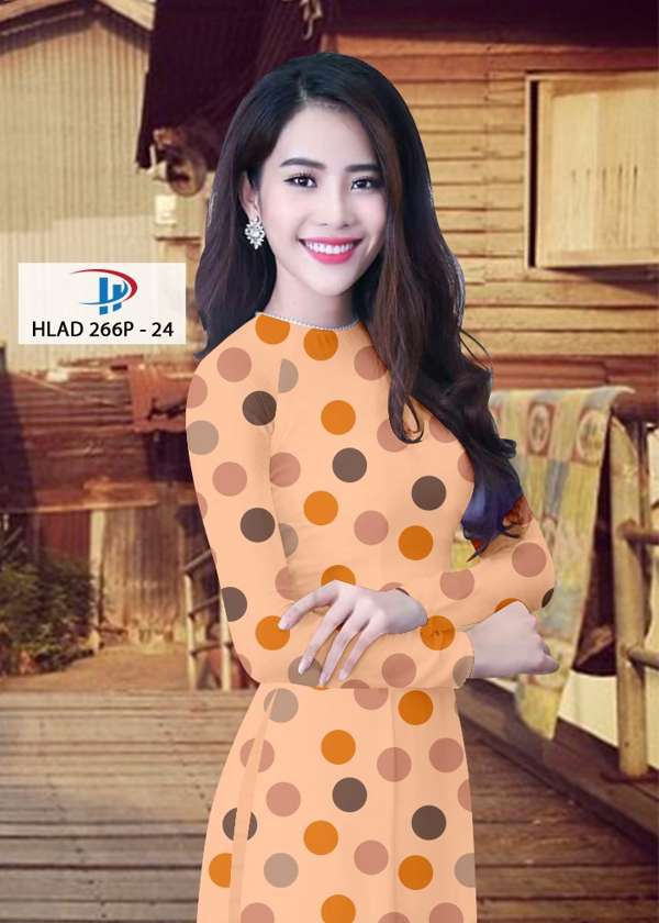Vải Áo Dài Chấm Bi Độc Đáo AD HLAD266P 53 Vải Áo Dài Chấm Bi Độc Đáo AD HLAD266P