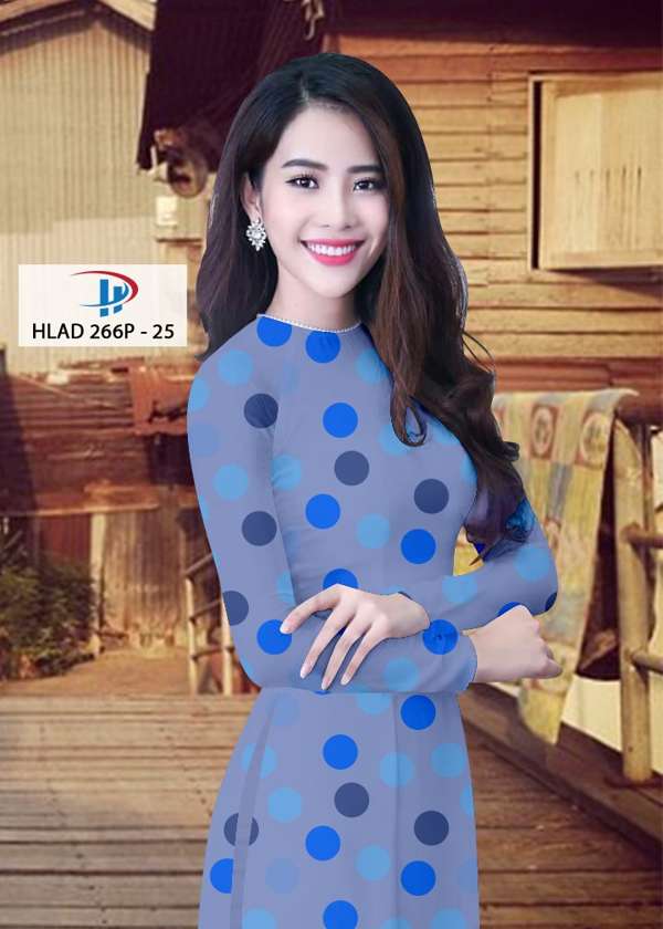 Vải Áo Dài Chấm Bi Độc Đáo AD HLAD266P 54 Vải Áo Dài Chấm Bi Độc Đáo AD HLAD266P