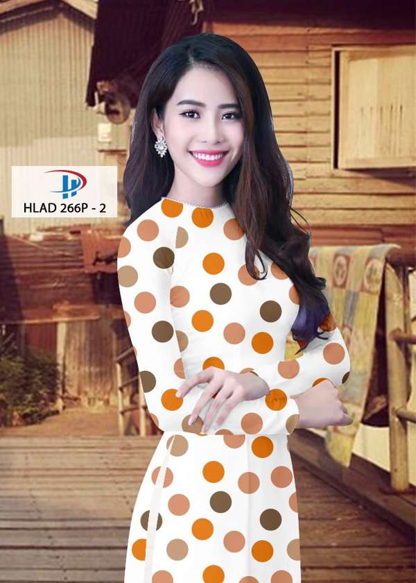 Vải Áo Dài Chấm Bi Độc Đáo AD HLAD266P 56 Vải Áo Dài Chấm Bi Độc Đáo AD HLAD266P