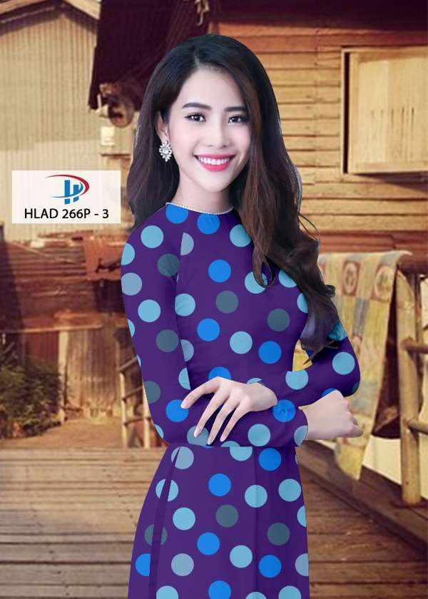 Vải Áo Dài Chấm Bi Độc Đáo AD HLAD266P 57 Vải Áo Dài Chấm Bi Độc Đáo AD HLAD266P