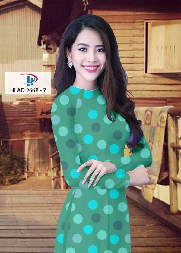 Vải Áo Dài Chấm Bi Độc Đáo AD HLAD266P 61 Vải Áo Dài Chấm Bi Độc Đáo AD HLAD266P