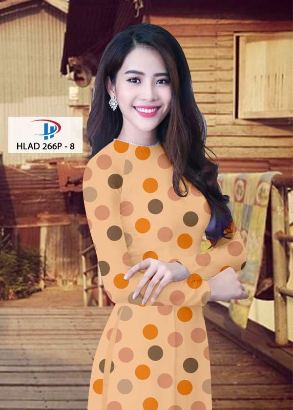 Vải Áo Dài Chấm Bi Độc Đáo AD HLAD266P 62 Vải Áo Dài Chấm Bi Độc Đáo AD HLAD266P