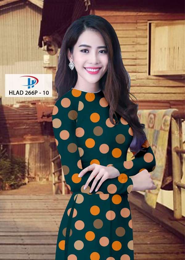 Vải Áo Dài Chấm Bi Độc Đáo AD HLAD266P 65 Vải Áo Dài Chấm Bi Độc Đáo AD HLAD266P