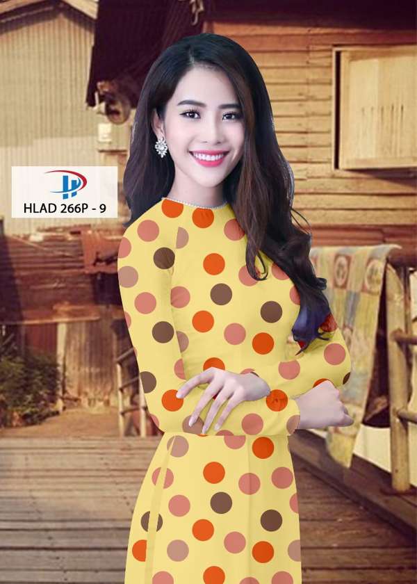 Vải Áo Dài Chấm Bi Độc Đáo AD HLAD266P 64 Vải Áo Dài Chấm Bi Độc Đáo AD HLAD266P
