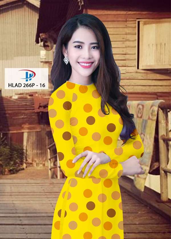 Vải Áo Dài Chấm Bi Độc Đáo AD HLAD266P 63 Vải Áo Dài Chấm Bi Độc Đáo AD HLAD266P