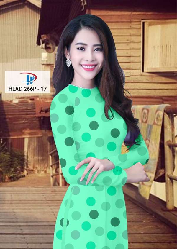 Vải Áo Dài Chấm Bi Độc Đáo AD HLAD266P 70 Vải Áo Dài Chấm Bi Độc Đáo AD HLAD266P