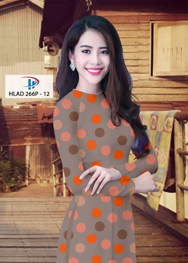 Vải Áo Dài Chấm Bi Độc Đáo AD HLAD266P 67 Vải Áo Dài Chấm Bi Độc Đáo AD HLAD266P