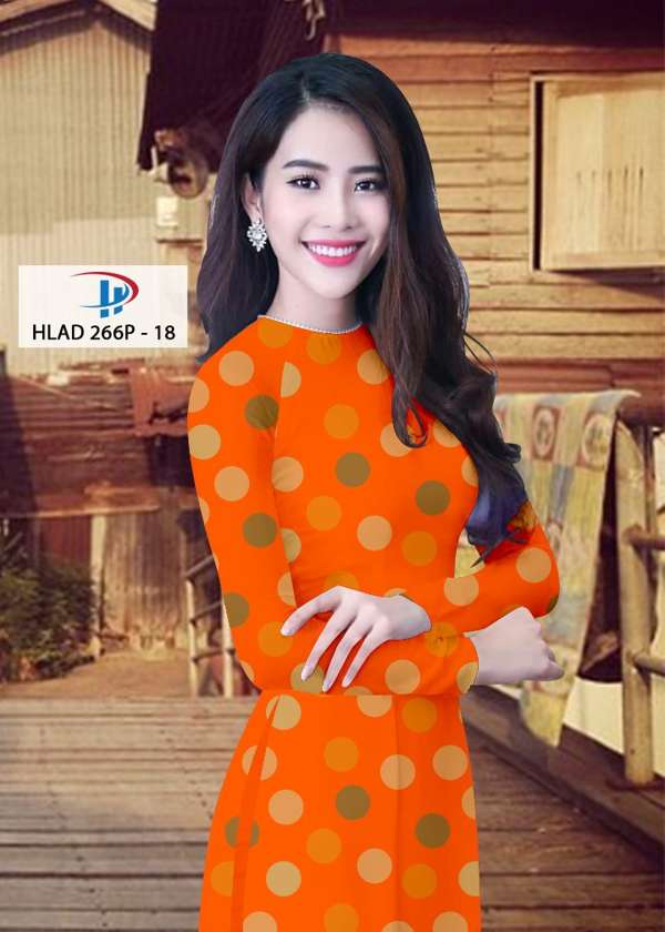 Vải Áo Dài Chấm Bi Độc Đáo AD HLAD266P 71 Vải Áo Dài Chấm Bi Độc Đáo AD HLAD266P