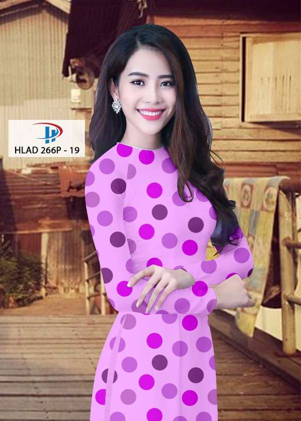 Vải Áo Dài Chấm Bi Độc Đáo AD HLAD266P 72 Vải Áo Dài Chấm Bi Độc Đáo AD HLAD266P