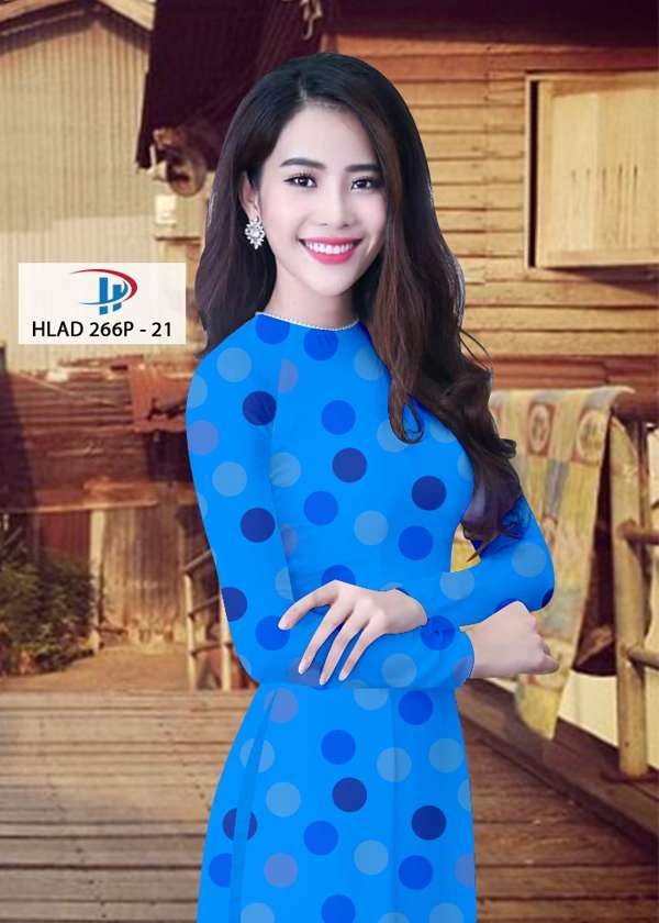 Vải Áo Dài Chấm Bi Độc Đáo AD HLAD266P 74 Vải Áo Dài Chấm Bi Độc Đáo AD HLAD266P