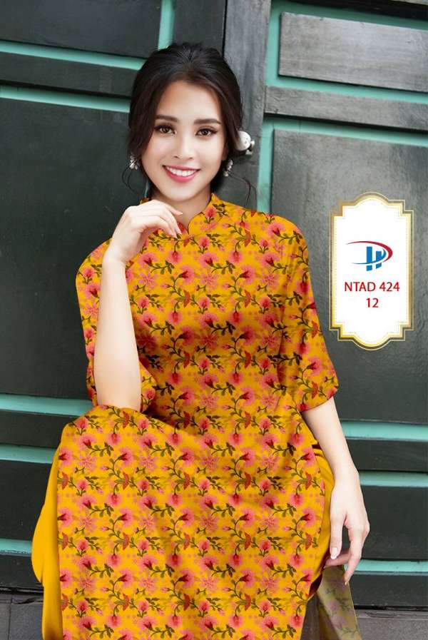 Vải Áo Dài Hoa Đều Thiết Kế 2021 AD NTAD424 52 Vải Áo Dài Hoa Đều Thiết Kế 2021 AD NTAD424