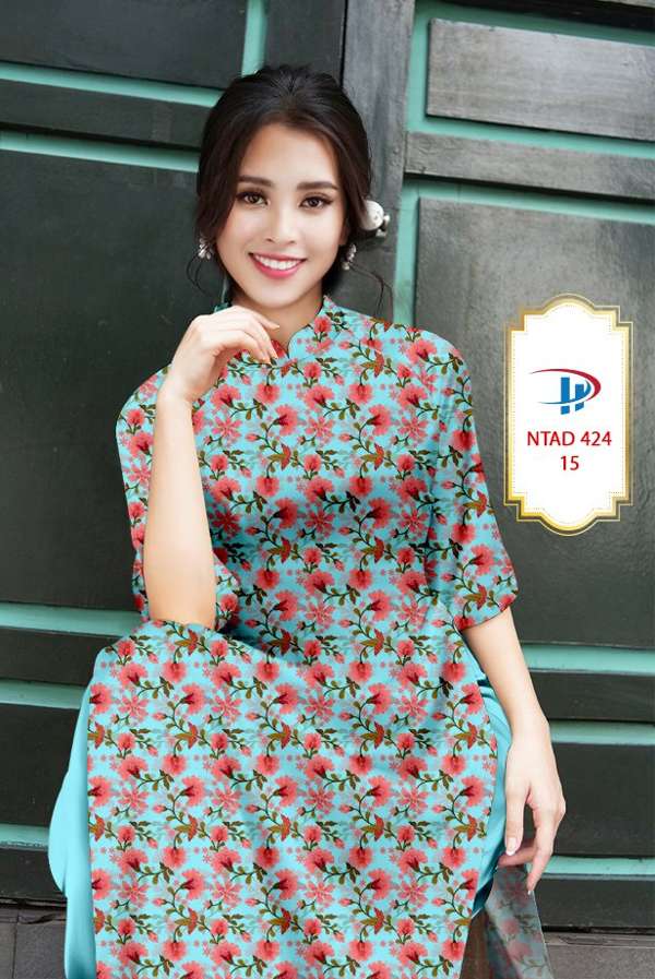 Vải Áo Dài Hoa Đều Thiết Kế 2021 AD NTAD424 55 Vải Áo Dài Hoa Đều Thiết Kế 2021 AD NTAD424