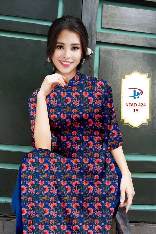 Vải Áo Dài Hoa Đều Thiết Kế 2021 AD NTAD424 56 Vải Áo Dài Hoa Đều Thiết Kế 2021 AD NTAD424