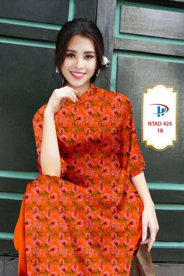 Vải Áo Dài Hoa Đều Thiết Kế 2021 AD NTAD424 58 Vải Áo Dài Hoa Đều Thiết Kế 2021 AD NTAD424