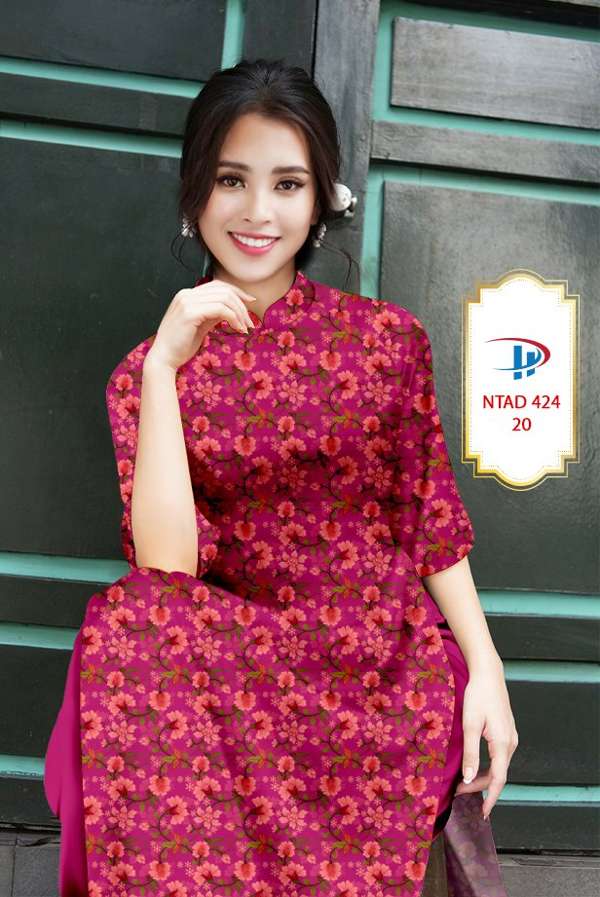 Vải Áo Dài Hoa Đều Thiết Kế 2021 AD NTAD424 60 Vải Áo Dài Hoa Đều Thiết Kế 2021 AD NTAD424