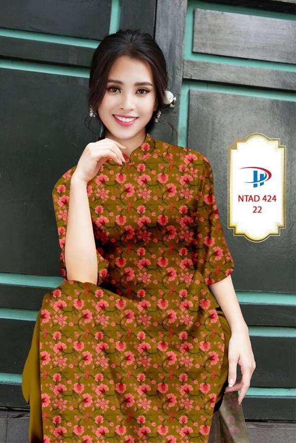Vải Áo Dài Hoa Đều Thiết Kế 2021 AD NTAD424 63 Vải Áo Dài Hoa Đều Thiết Kế 2021 AD NTAD424