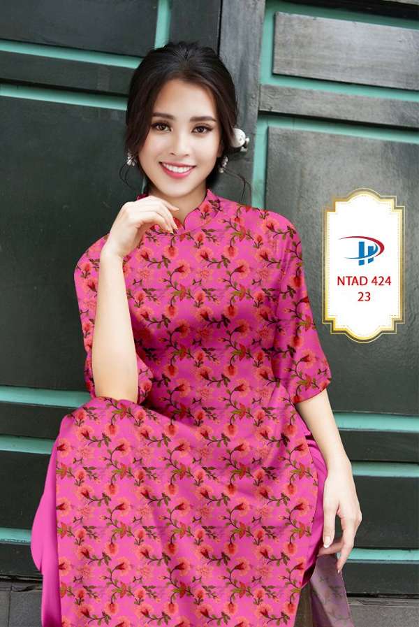 Vải Áo Dài Hoa Đều Thiết Kế 2021 AD NTAD424 64 Vải Áo Dài Hoa Đều Thiết Kế 2021 AD NTAD424