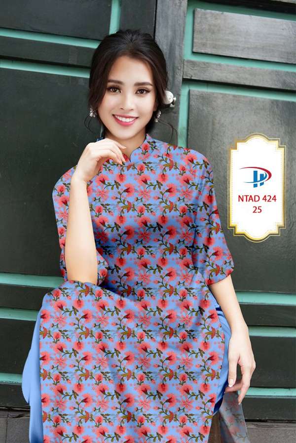 Vải Áo Dài Hoa Đều Thiết Kế 2021 AD NTAD424 66 Vải Áo Dài Hoa Đều Thiết Kế 2021 AD NTAD424